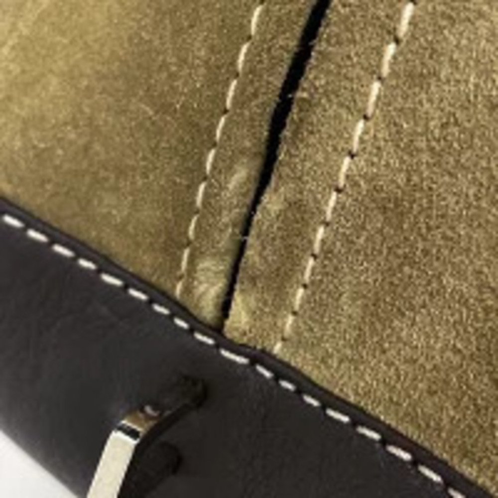 Loewe Anagram Handbag Suede Khaki Brown Green - Picture 4 of 7